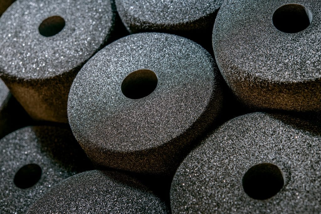 A close-up image of multiple black foam gaskets in El Paso.